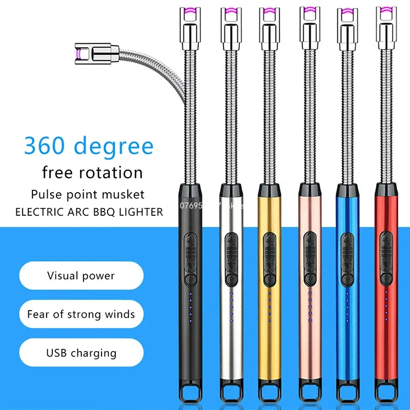 Electric Arc Lighter USB Windproof Flameless Plasma Ignition