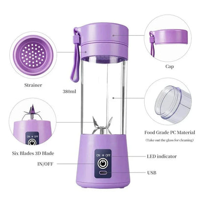 Portable Juicer Blender, USB Travel Juice Cup Baby Food Mixing Machine