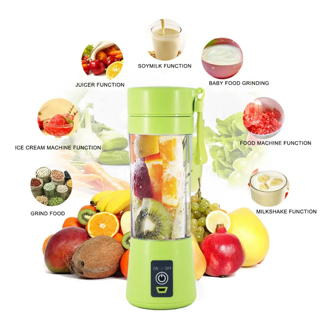 Portable Juicer Blender, USB Travel Juice Cup Baby Food Mixing Machine